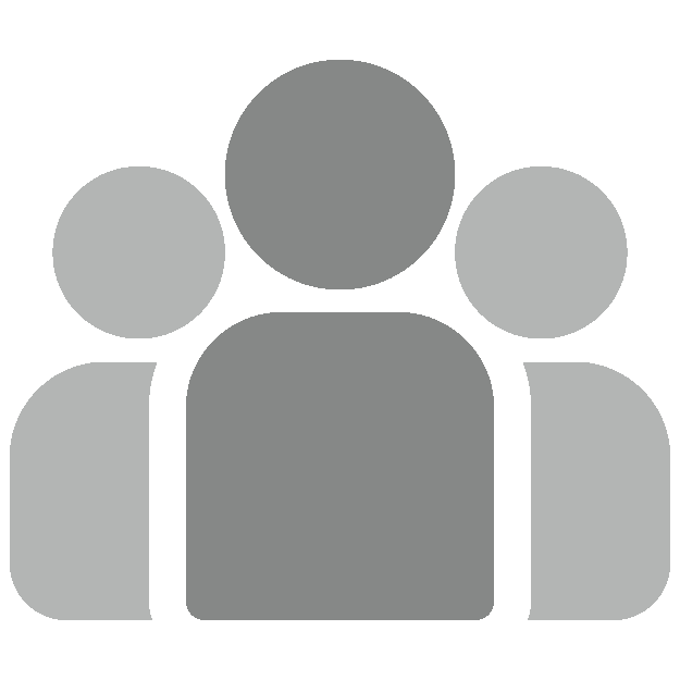 Group of three gray user icons representing a team or group.