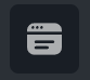Small chat/message window icon on a dark rounded-square background, suggesting a messaging feature.